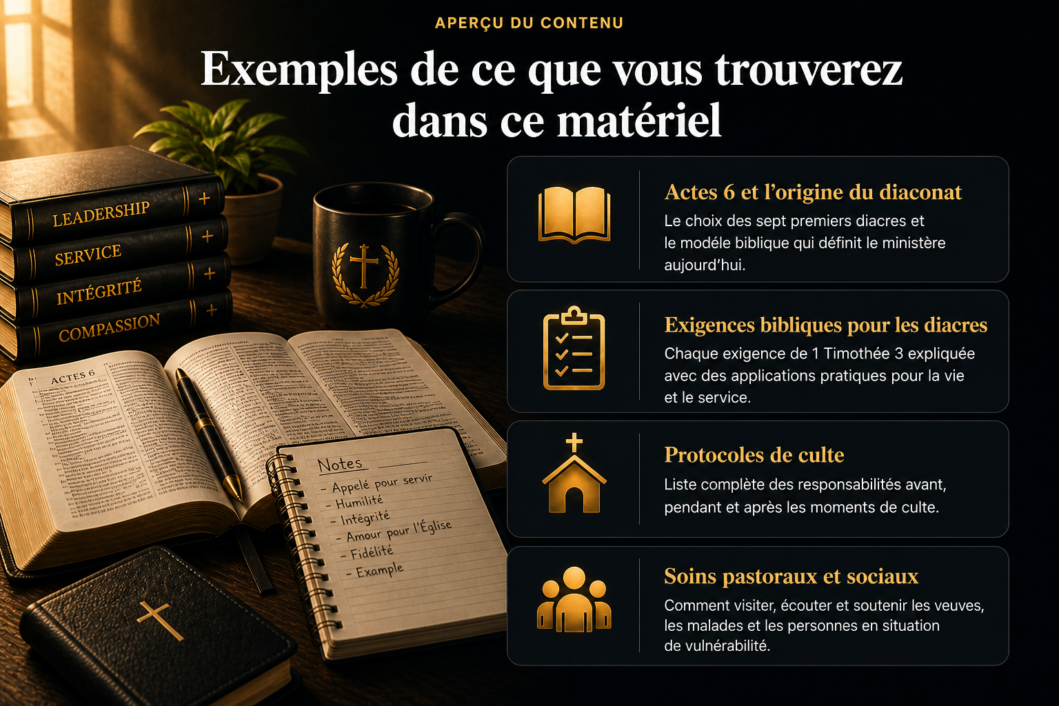 Aperçu des pages du guide pour diacres